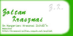 zoltan krasznai business card